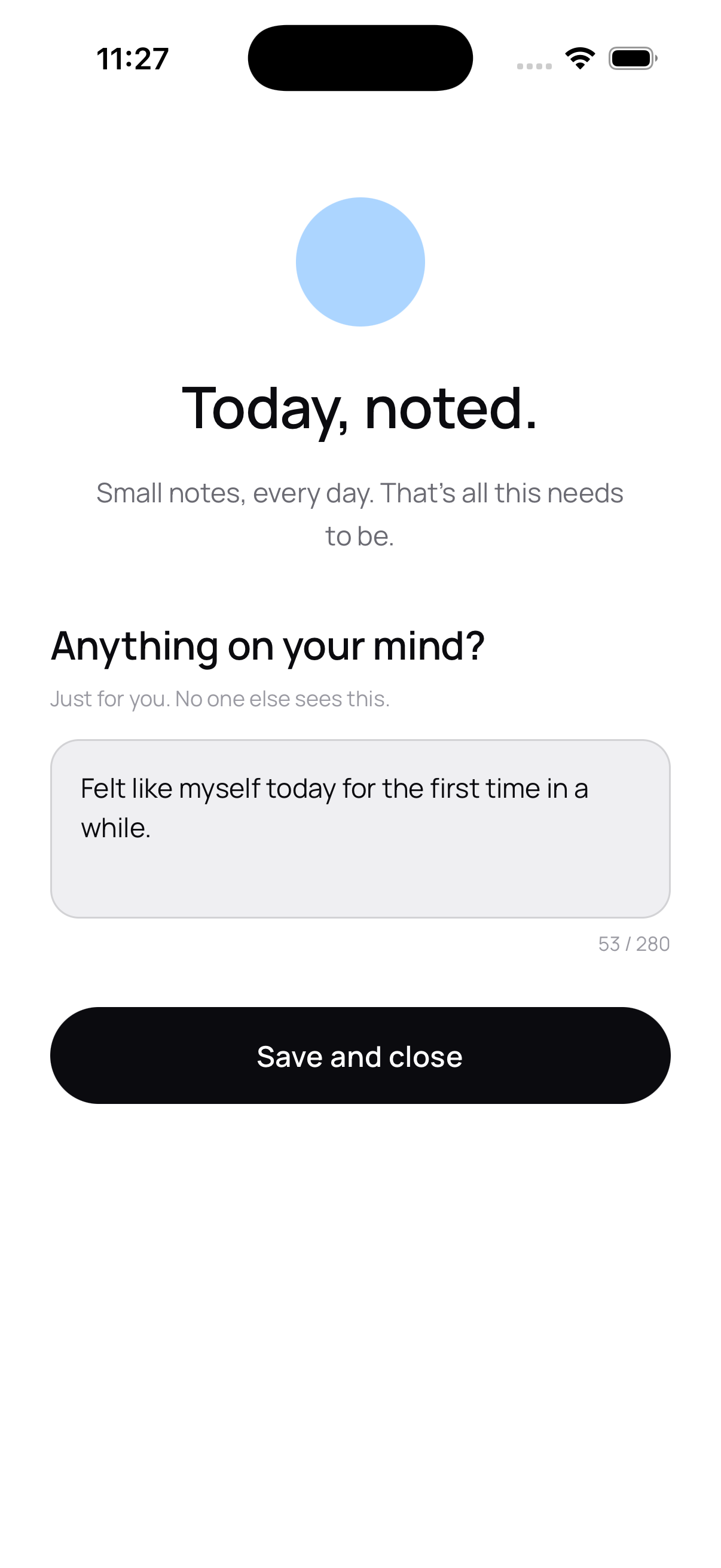Tidewell check-in screen